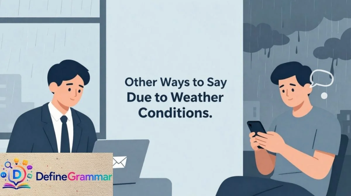"Due to Weather Conditions"