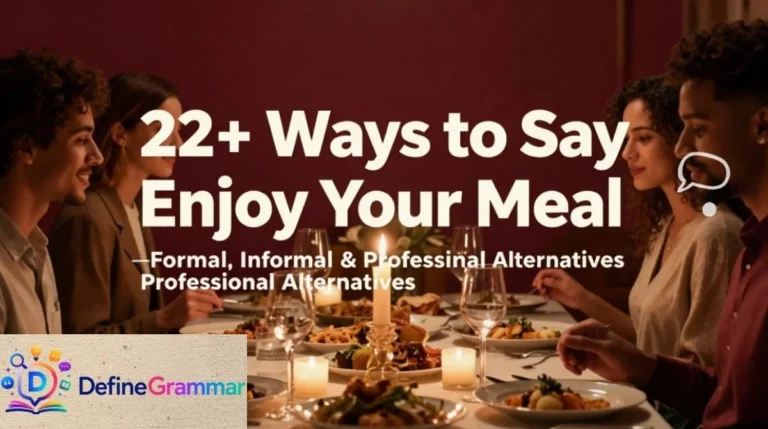 "Enjoy Your Meal"