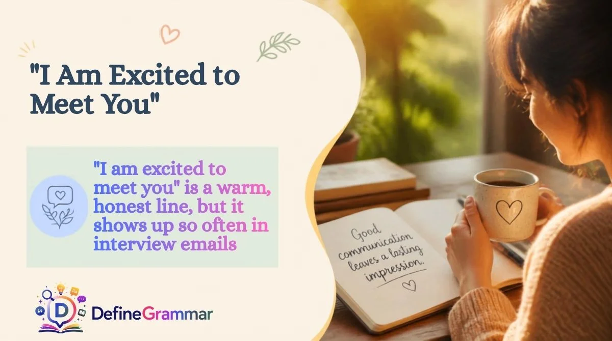 "I Am Excited to Meet You"