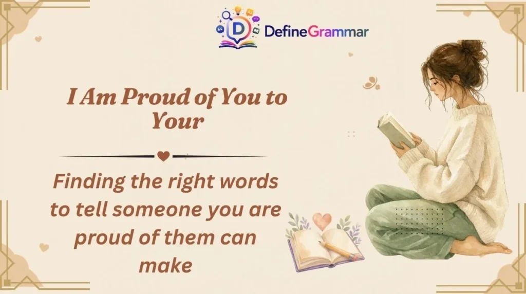I Am Proud of You to Your