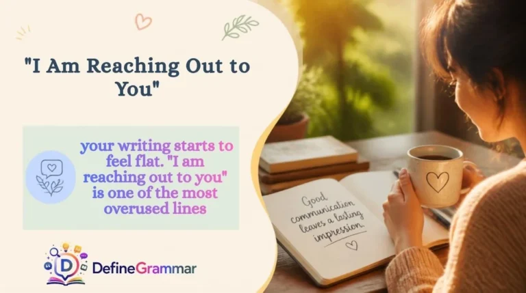 "I Am Reaching Out to You"