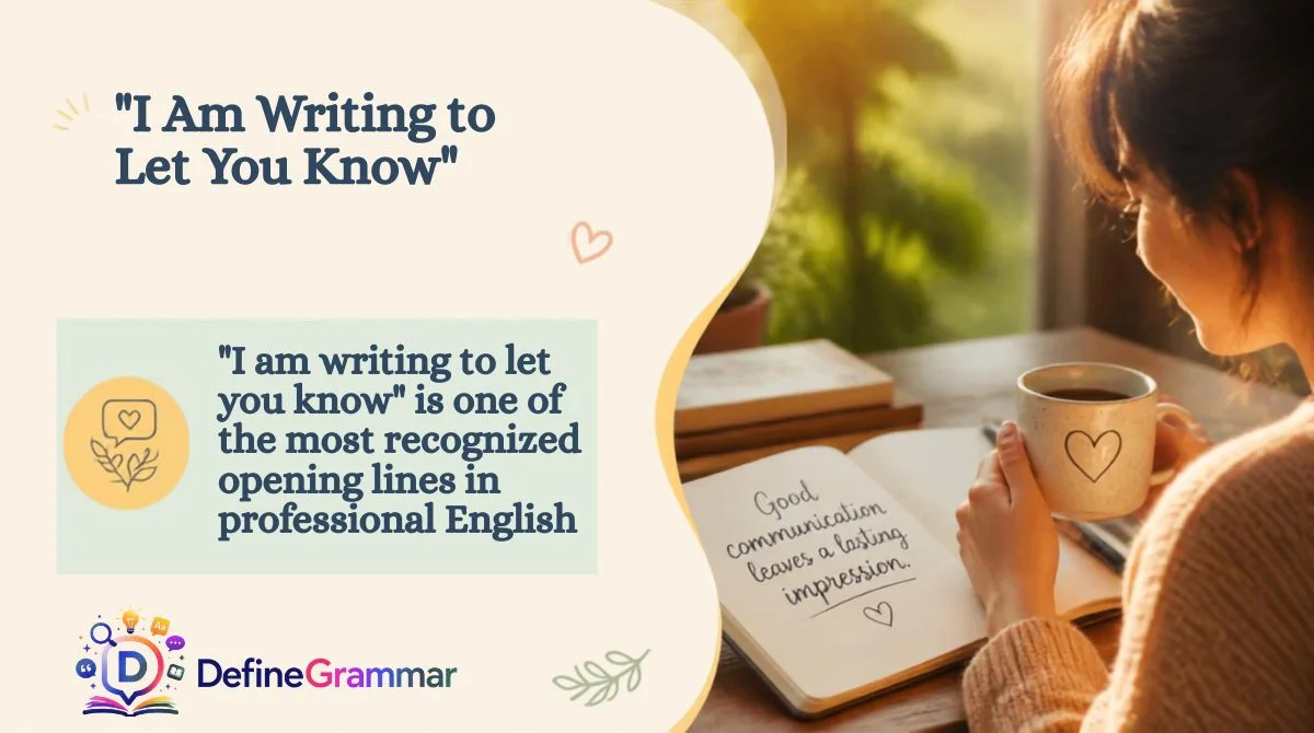 "I Am Writing to Let You Know"
