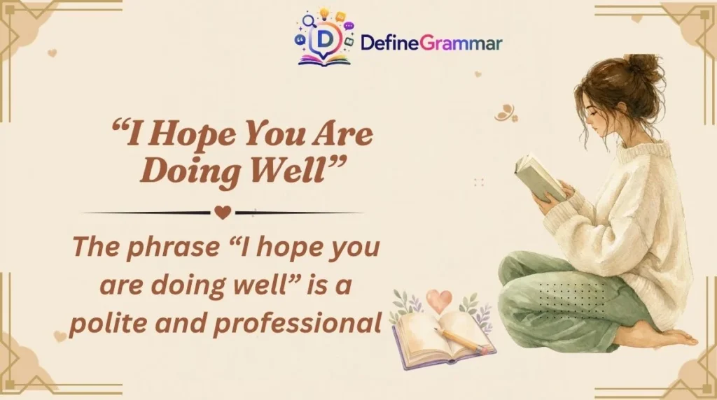 “I Hope You Are Doing Well”