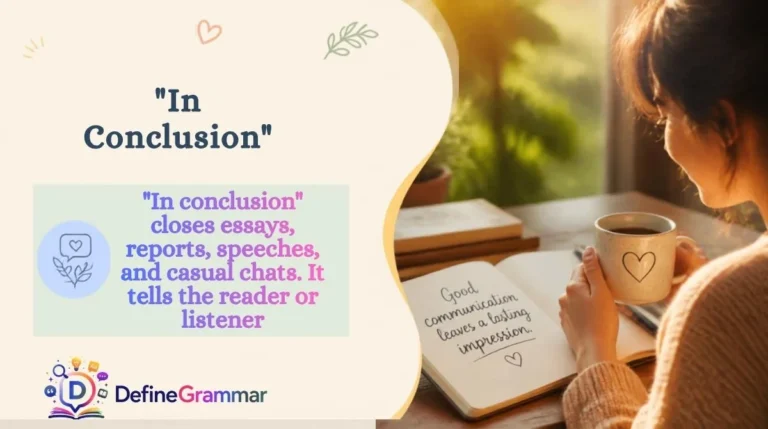 "In Conclusion"