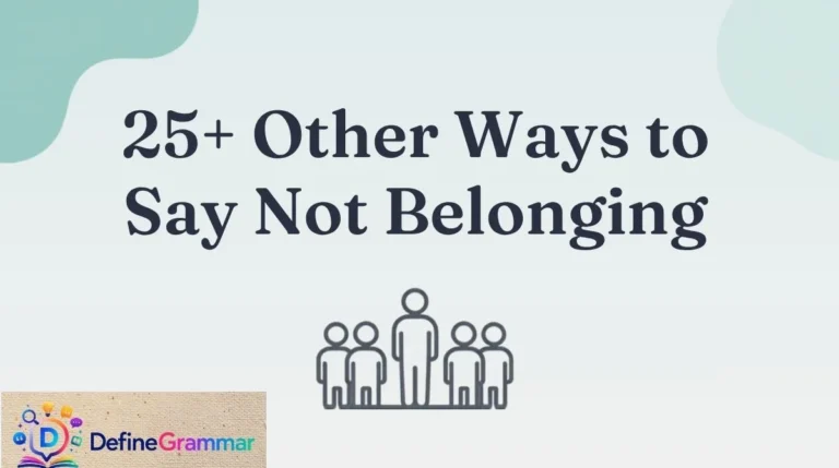 "Not Belonging"