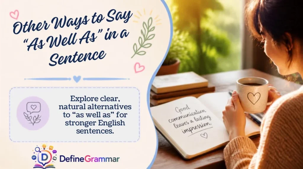 Other Ways to Say “As Well As” in a Sentence