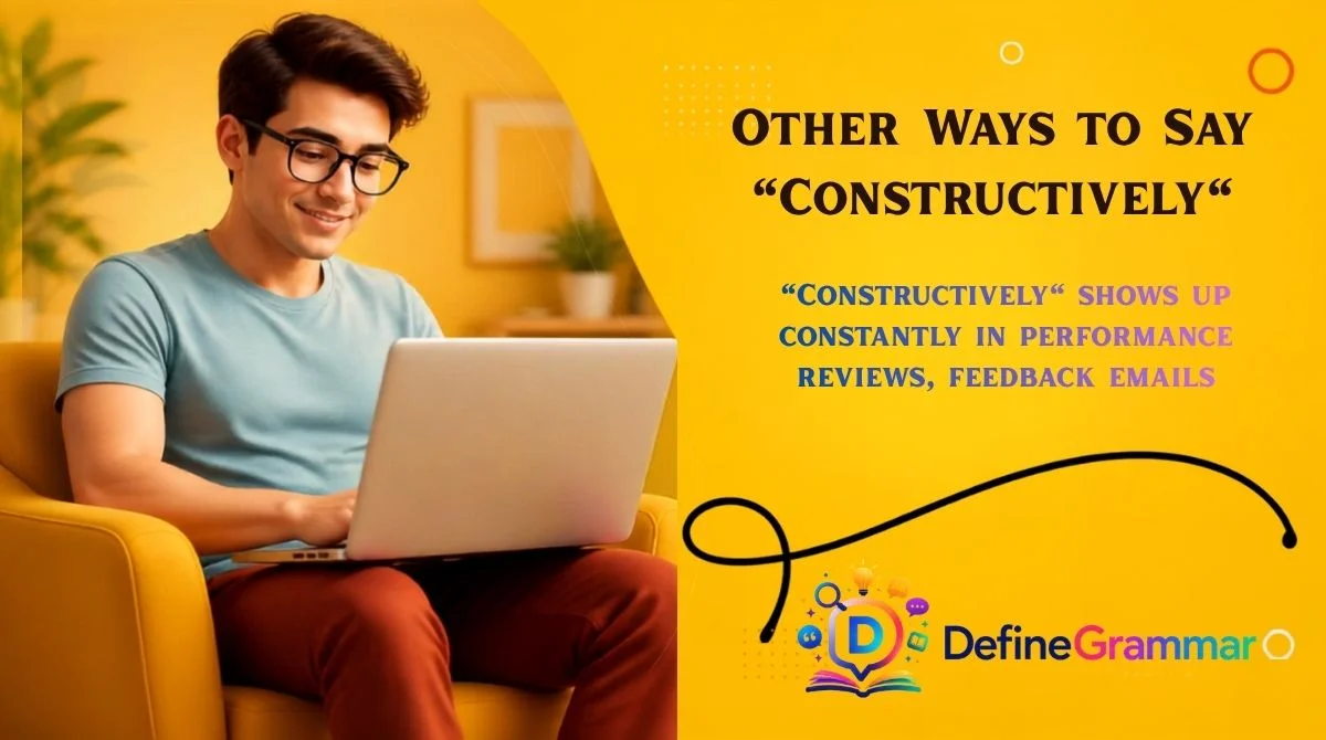 Other Ways to Say "Constructively"