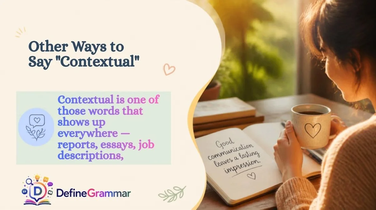 Other Ways to Say "Contextual"