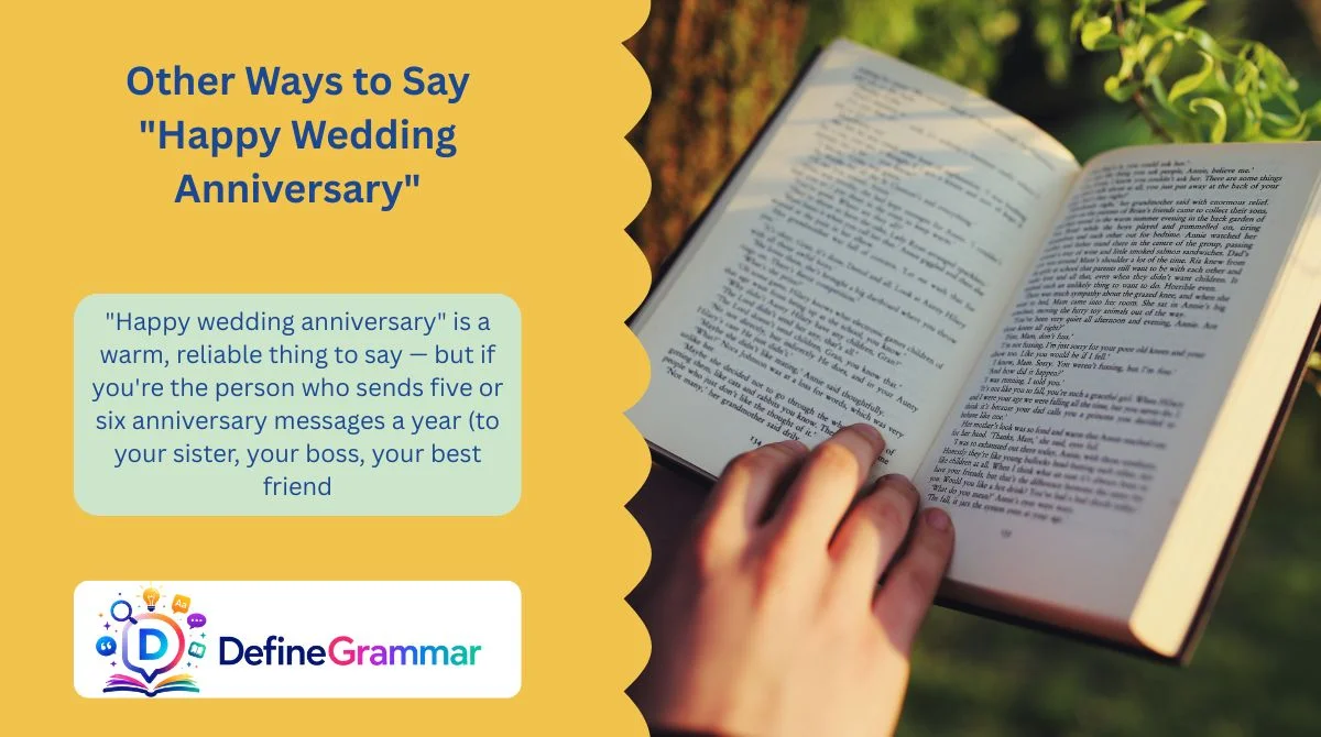 Other Ways to Say "Happy Wedding Anniversary"