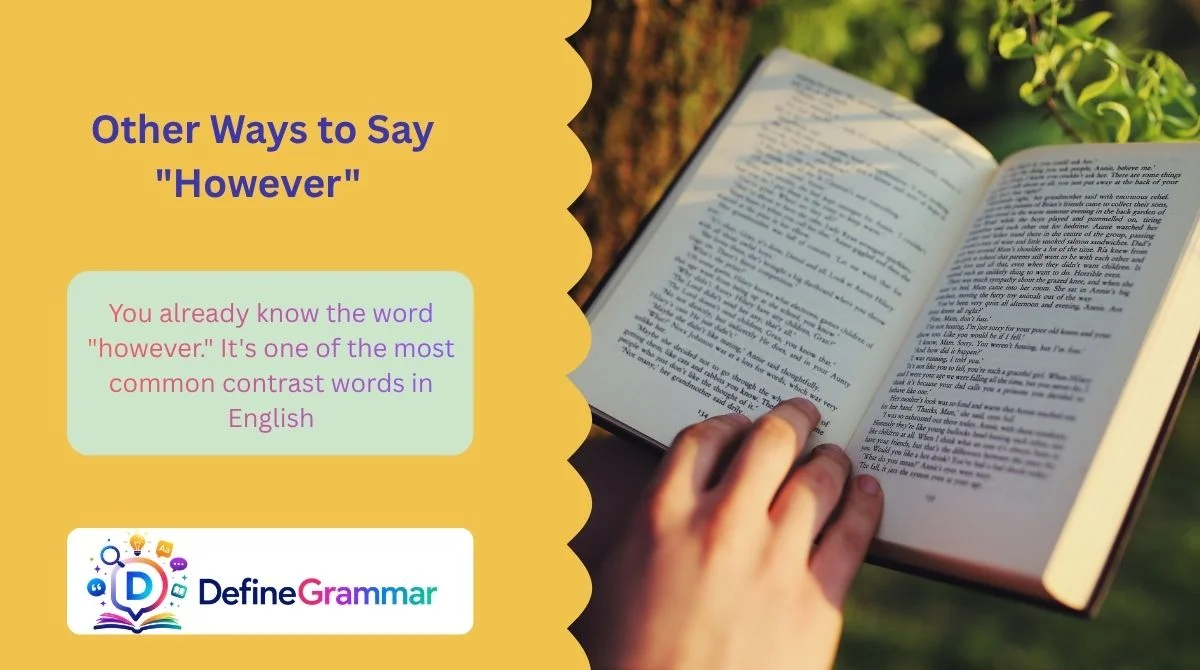 Other Ways to Say "However"