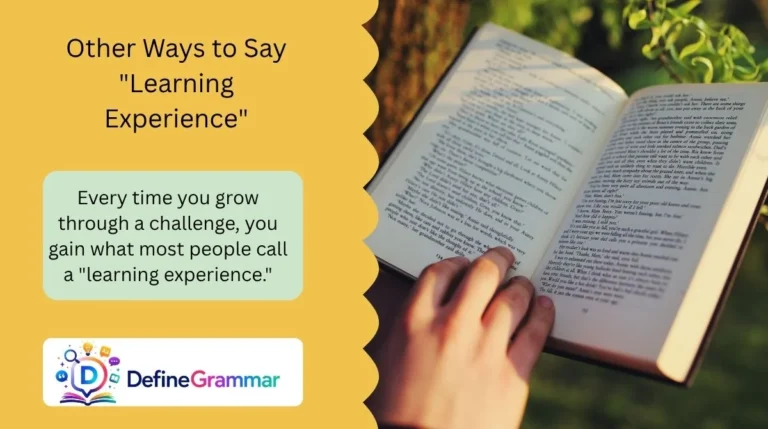 Other Ways to Say "Learning Experience"