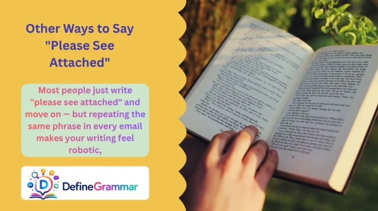 Other Ways to Say "Please See Attached"