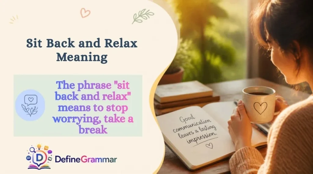 Sit Back and Relax Meaning