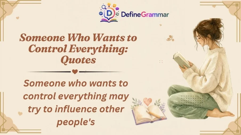 Someone Who Wants to Control Everything: Quotes
