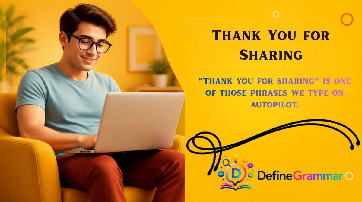 "Thank You for Sharing"