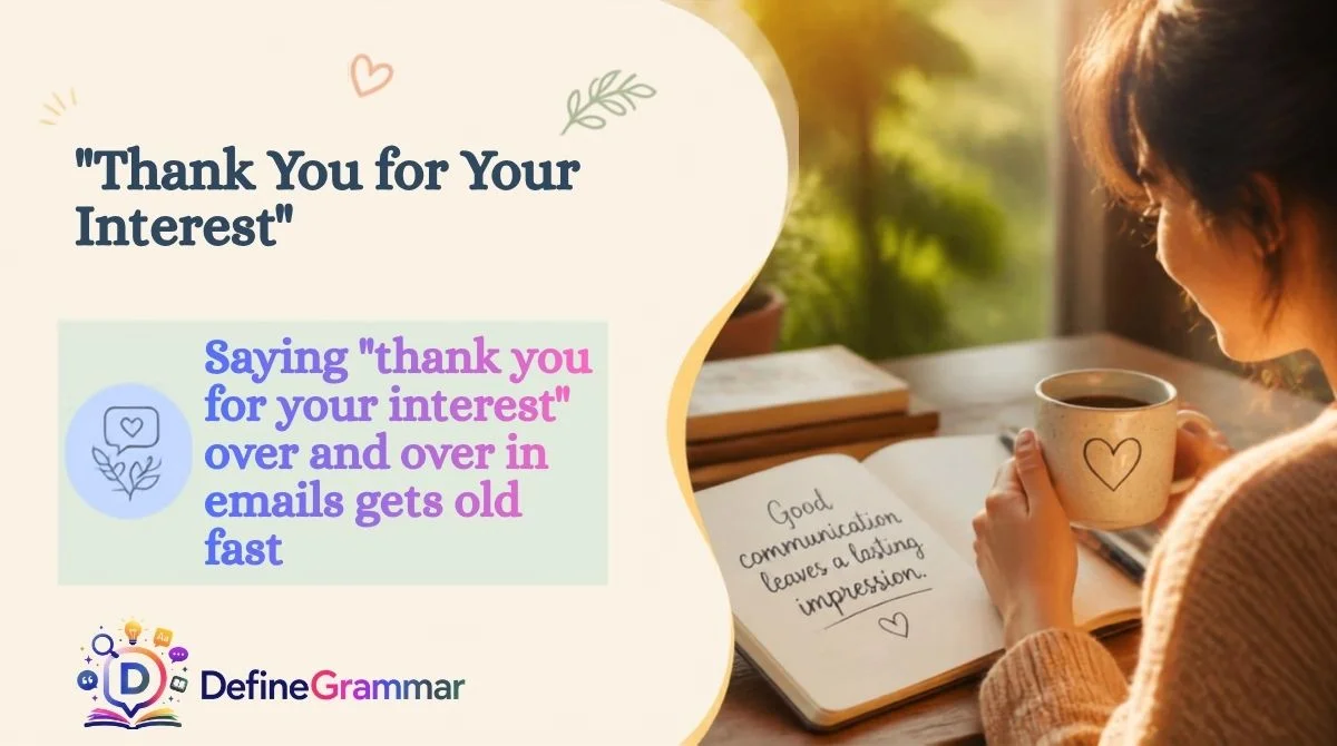 "Thank You for Your Interest"