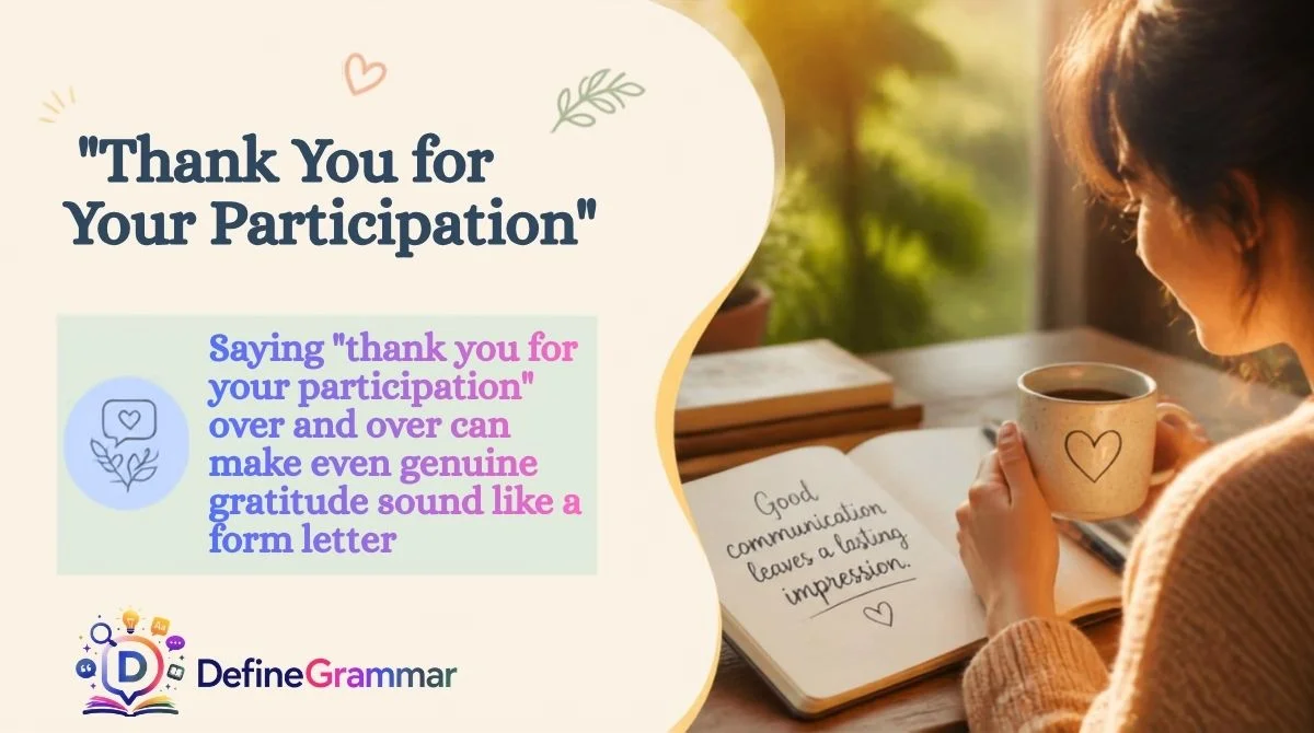 "Thank You for Your Participation"