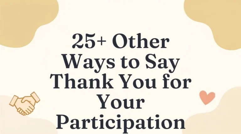 "Thank You for Your Participation"