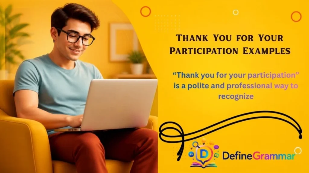 Thank You for Your Participation Examples