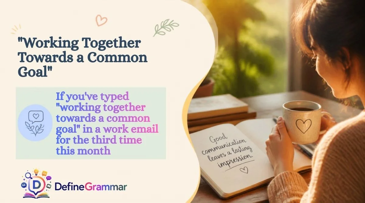 "Working Together Towards a Common Goal"