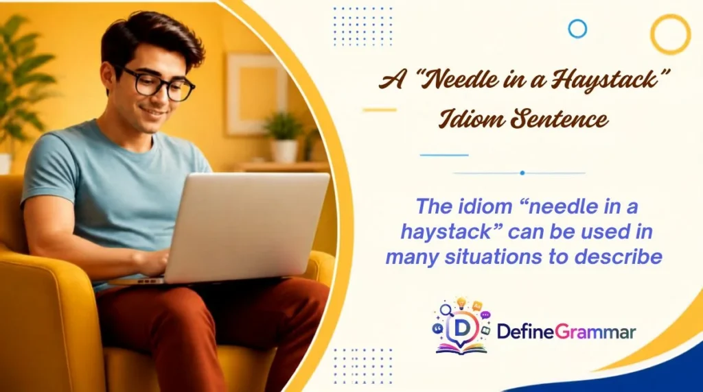 A “Needle in a Haystack” Idiom Sentence