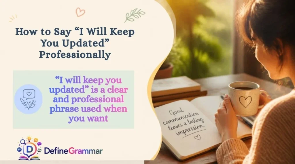 How to Say “I Will Keep You Updated” Professionally