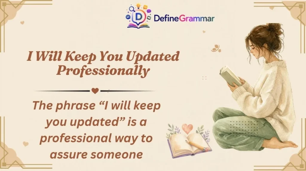 I Will Keep You Updated Professionally