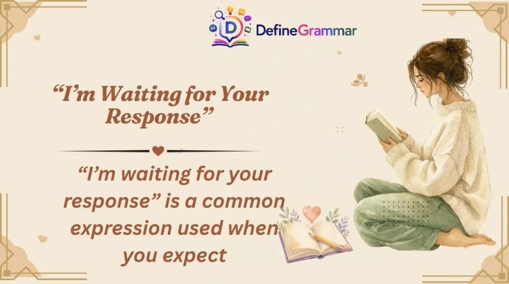 “I’m Waiting for Your Response” 