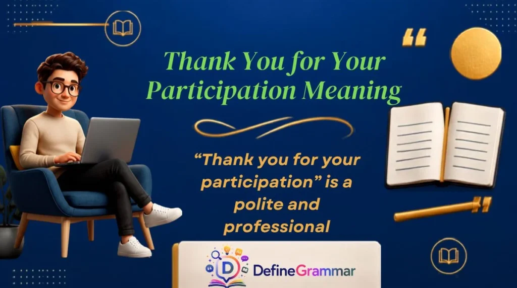 Thank You for Your Participation Meaning