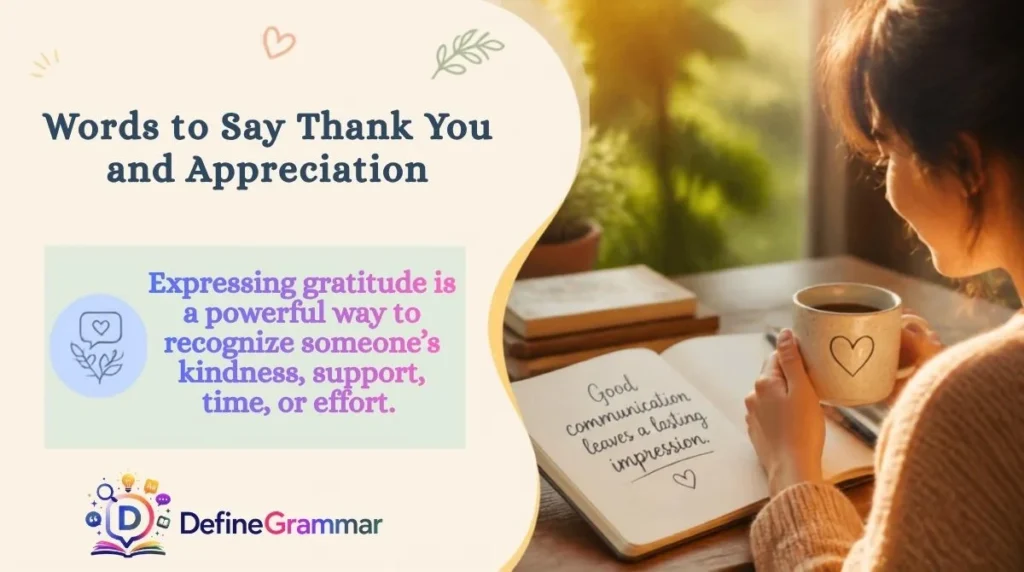 Words to Say Thank You and Appreciation