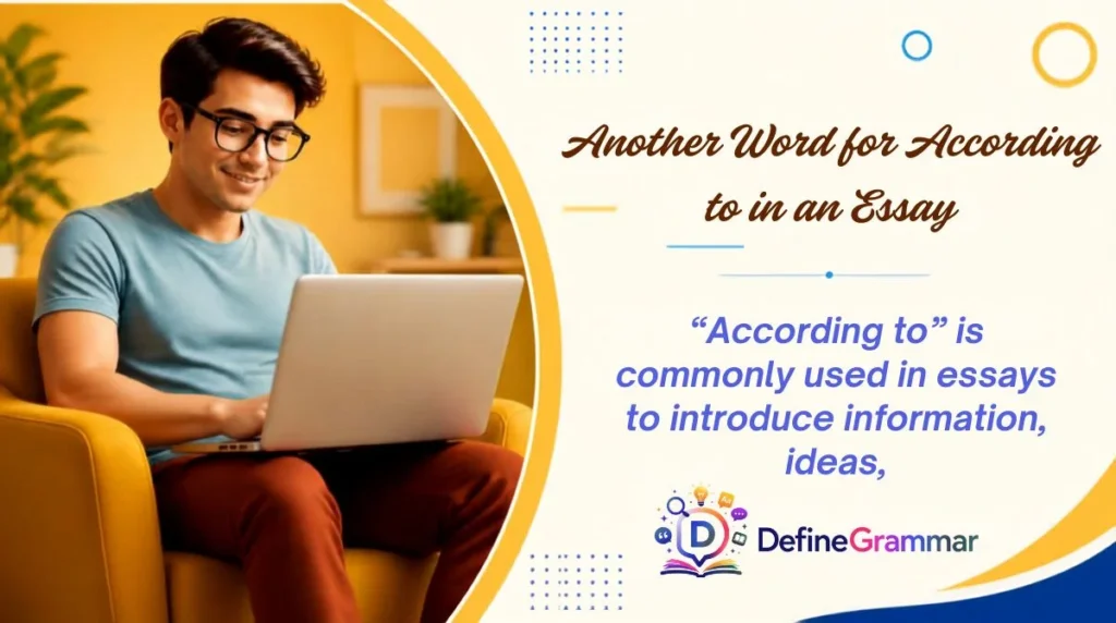 Another Word for According to in an Essay