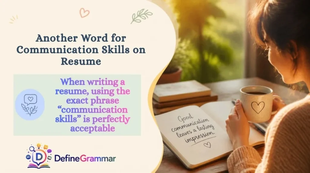 Another Word for Communication Skills on Resume
