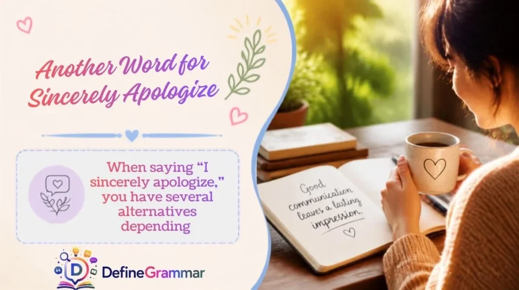 Another Word for Sincerely Apologize