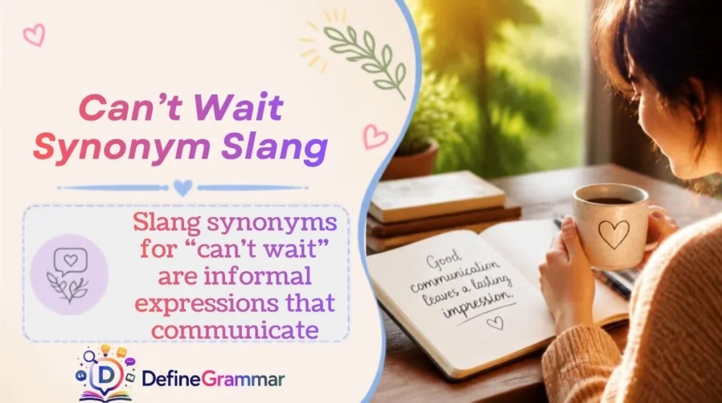Can’t Wait Synonym Slang