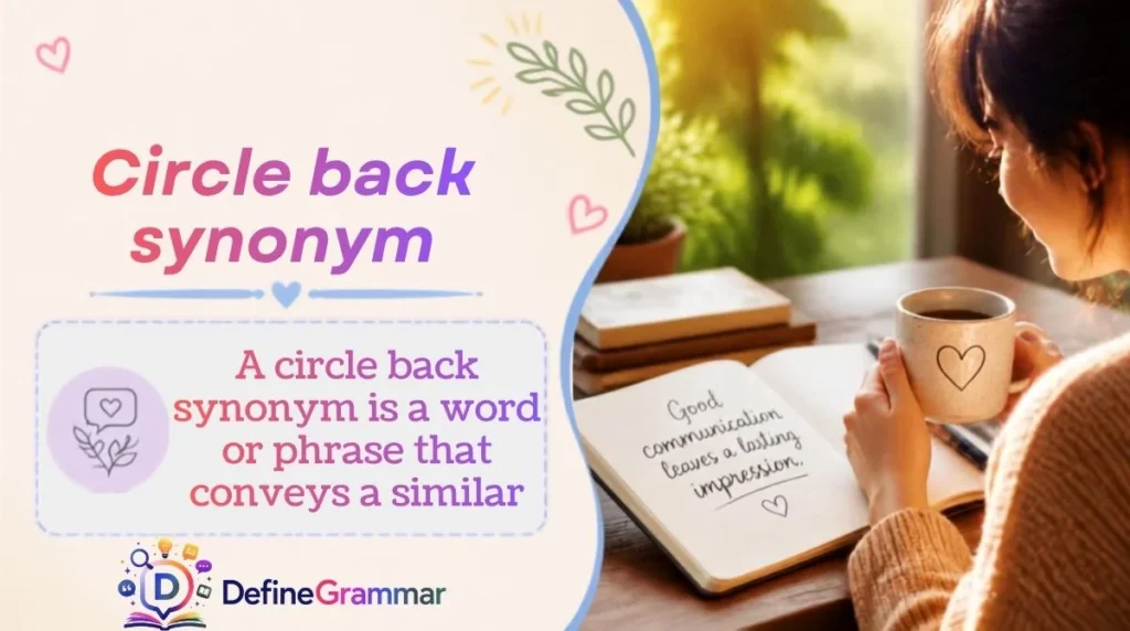 Circle back synonym