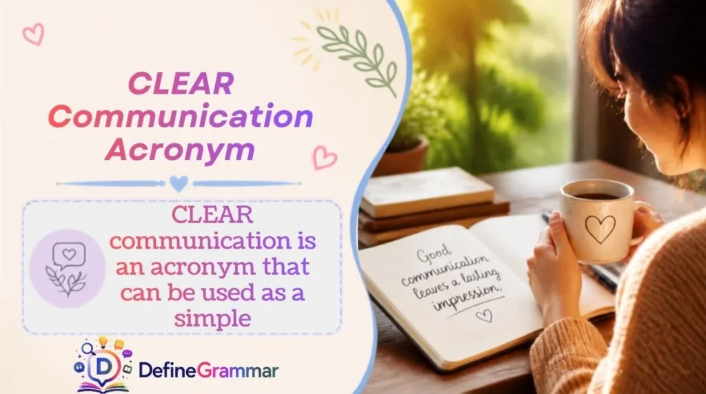 CLEAR Communication Acronym