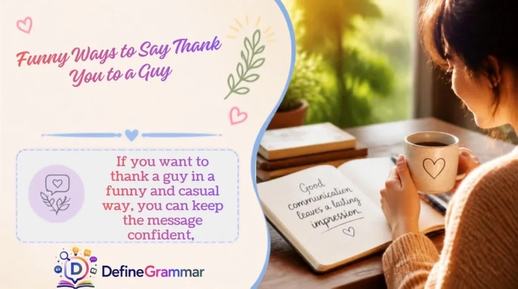 Funny Ways to Say Thank You to a Guy