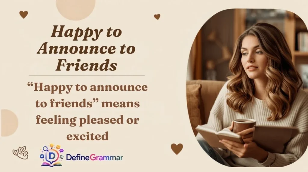 Happy to Announce to Friends