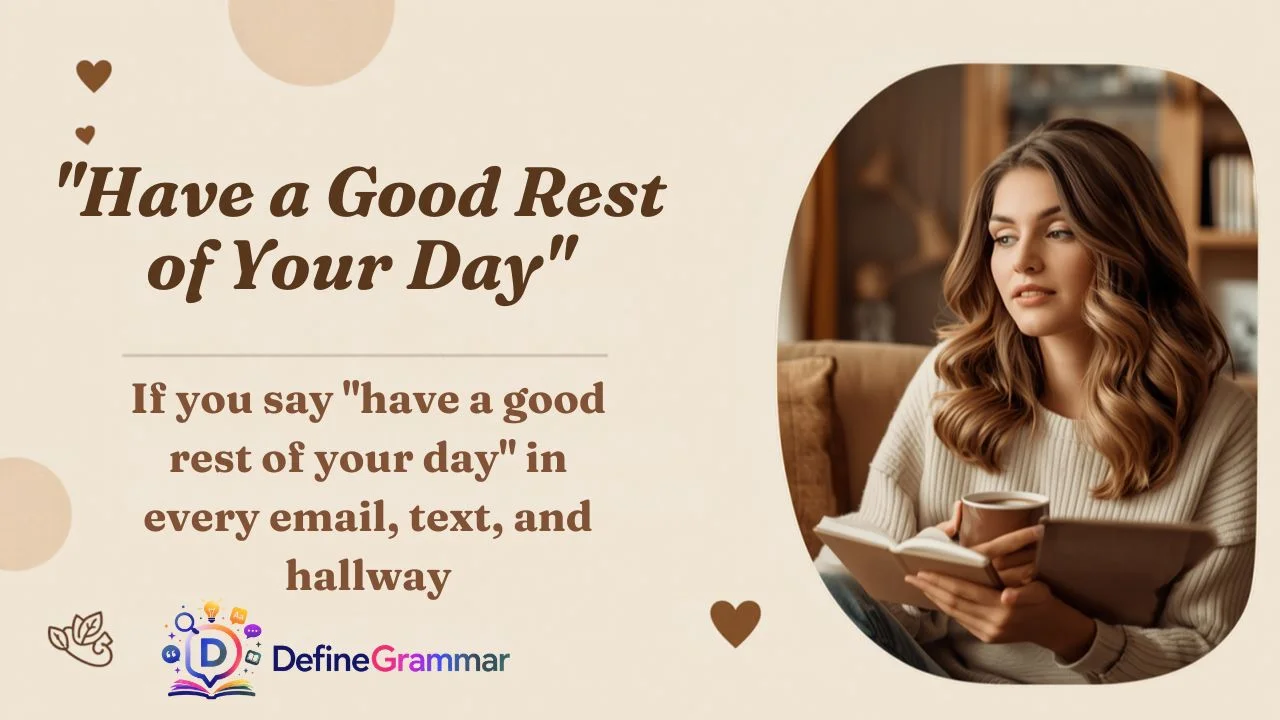 "Have a Good Rest of Your Day"