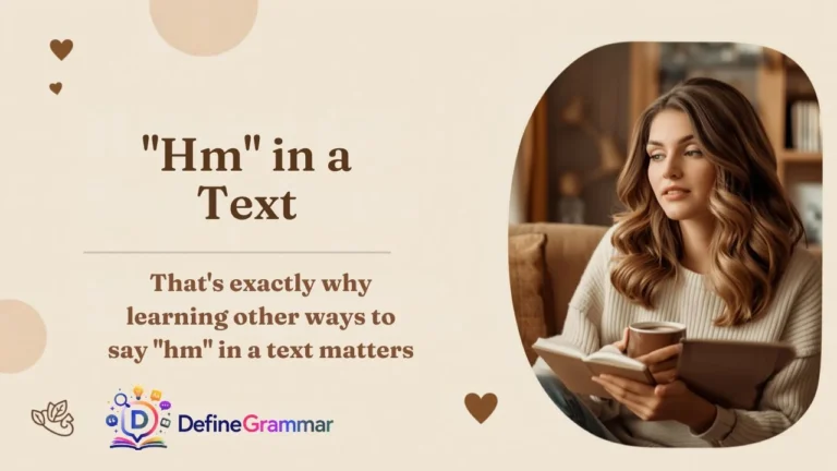 "Hm" in a Text