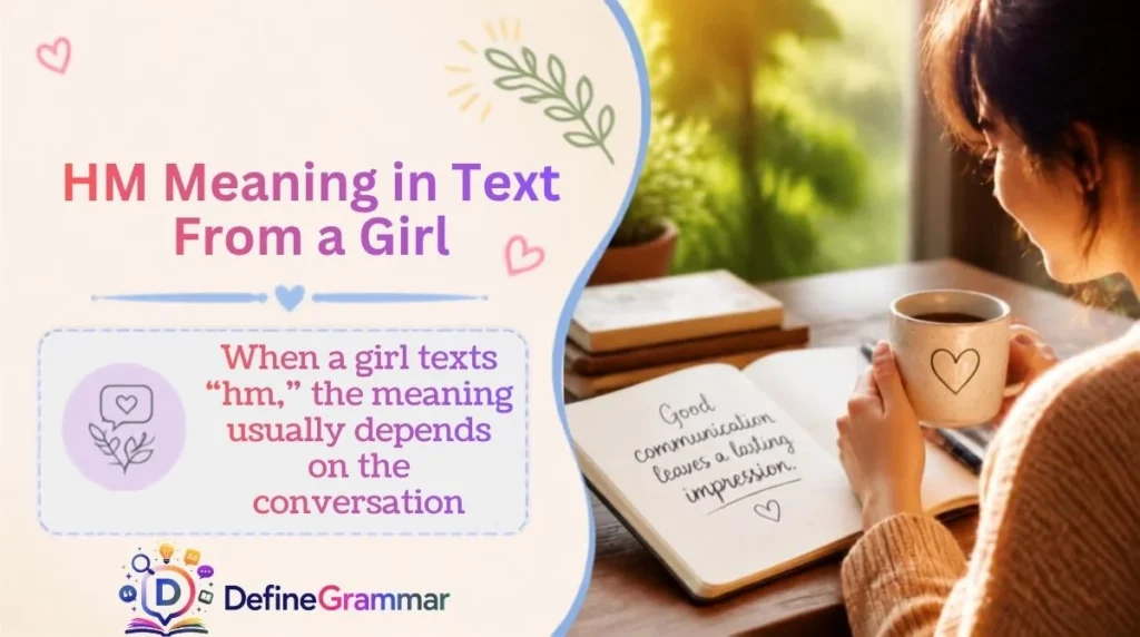 HM Meaning in Text From a Girl
