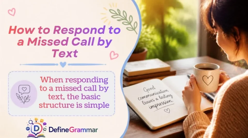 How to Respond to a Missed Call by Text