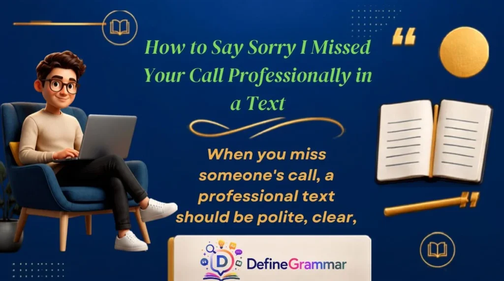 How to Say Sorry I Missed Your Call Professionally in a Text