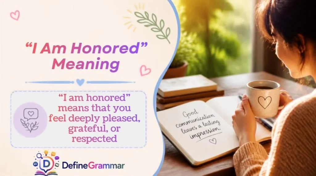 “I Am Honored” Meaning