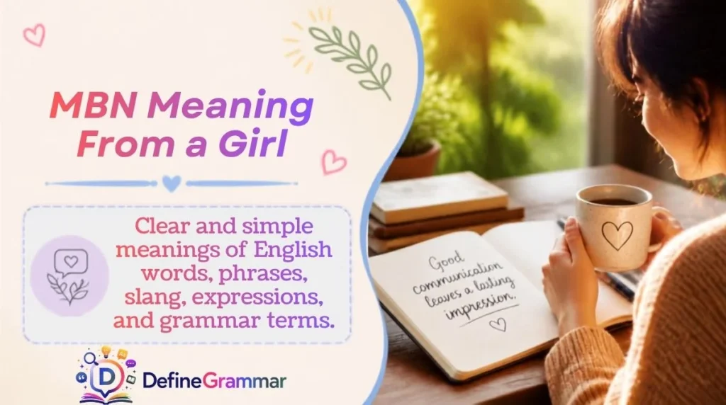 MBN Meaning From a Girl
