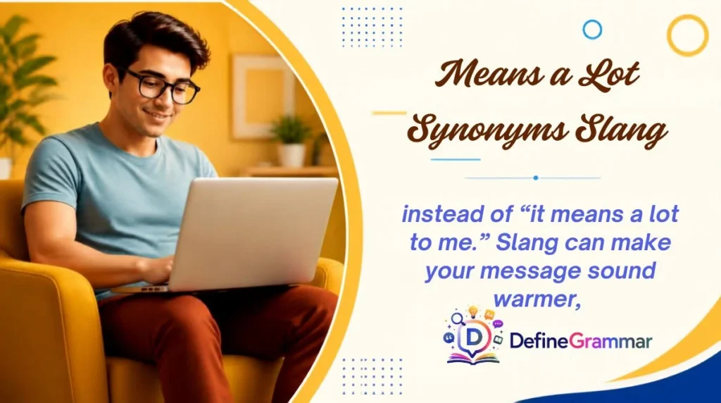 Means a Lot Synonyms Slang