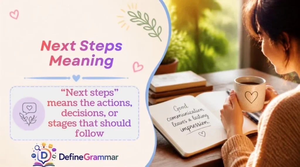 Next Steps Meaning