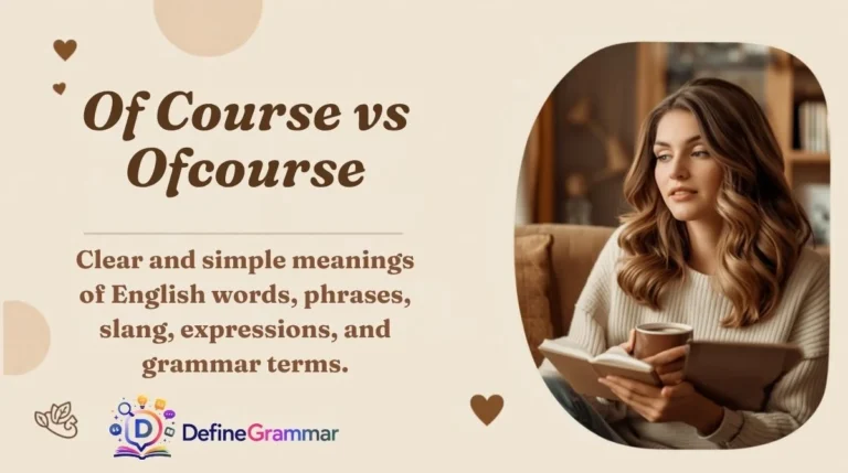 Of Course vs Ofcourse