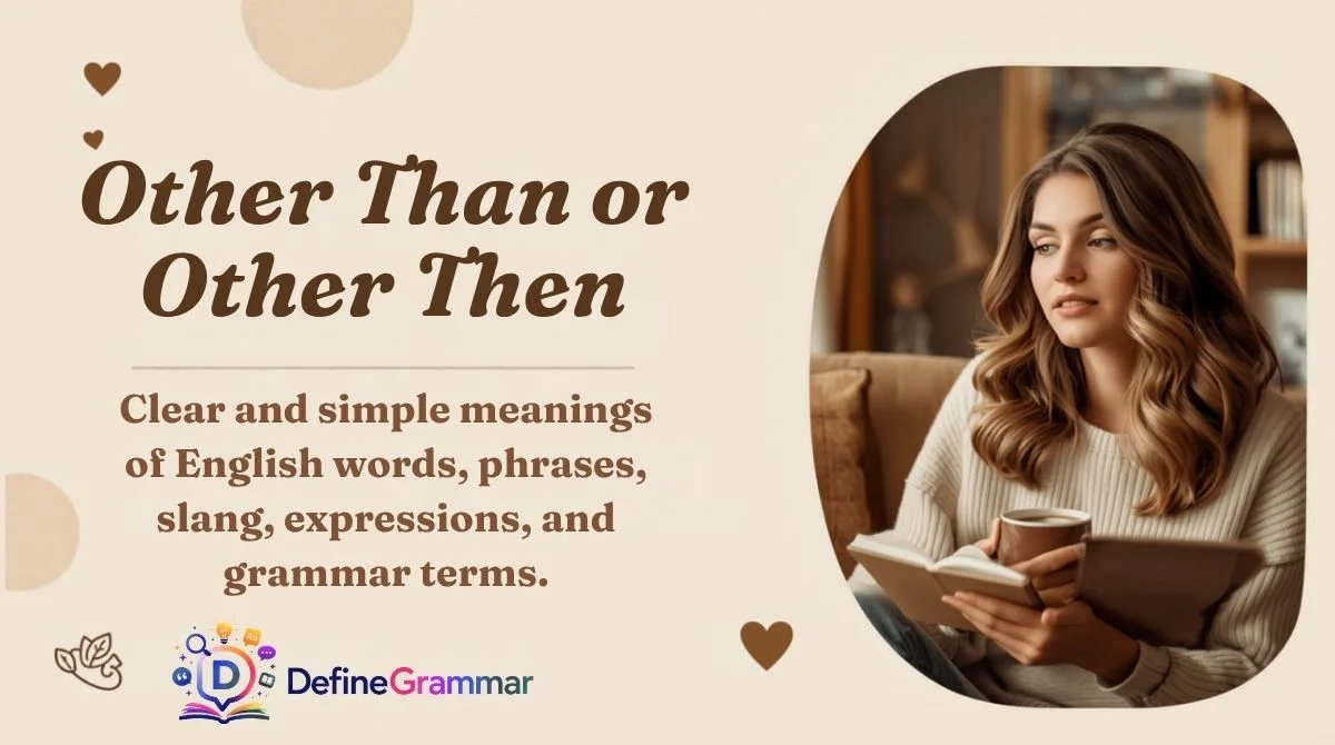 Other Than or Other Then