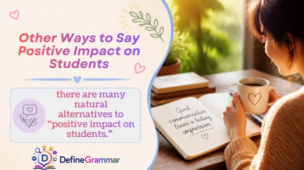Other Ways to Say Positive Impact on Students